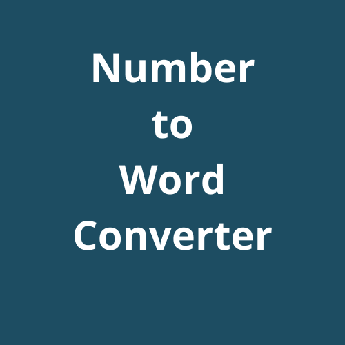 Number To Word Converter