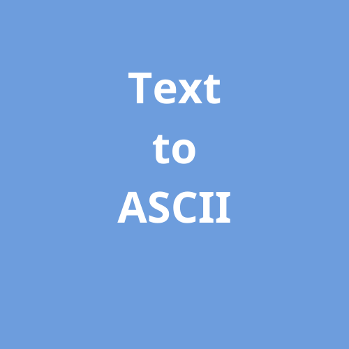 Text to ascii tools help